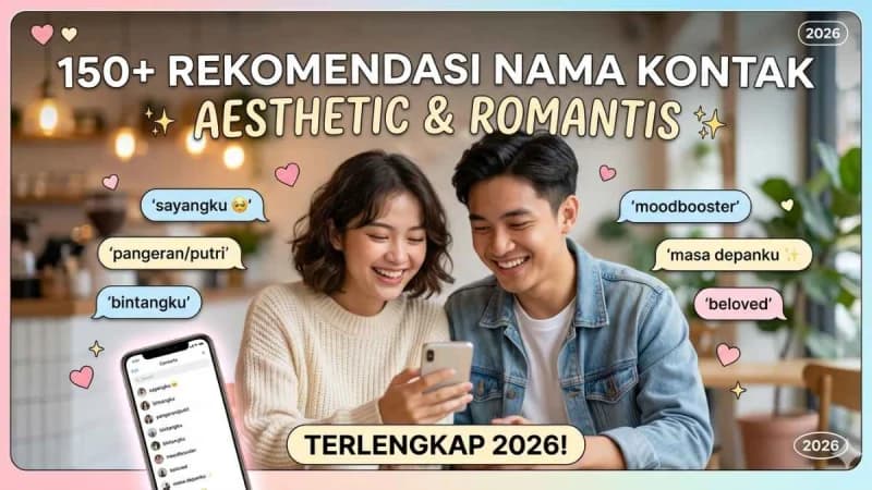 150 Nama Kontak untuk Pacar Aesthetic Romantis, Paling Lengkap Sepanjang Tahun 2026!