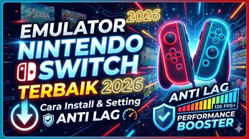 Unduh Emulator Nintendo Switch Terbaik 2026: Panduan Install Setting Anti Lag Biar Game Makin Lancar!
