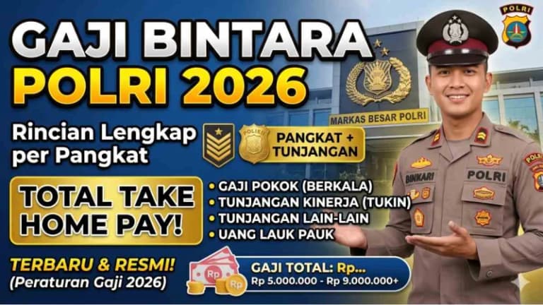 Gaji Bintara Polri 2026 Terbaru: Rincian Tunjangan dan Take Home Pay per Pangkat