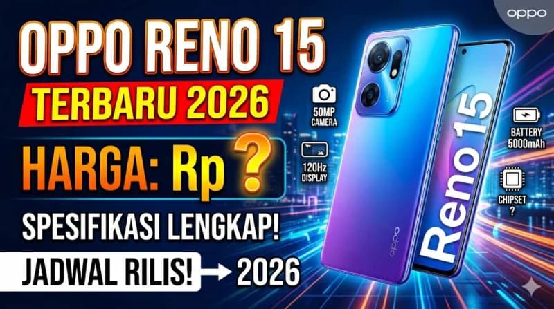 Oppo Reno 15 2026 Resmi Meluncur! Cek Harga, Spesifikasi, Bocoran Rilis Terbaru